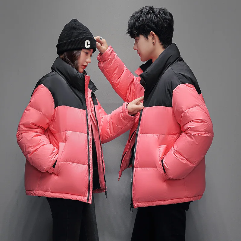 Thickened Warm Down Coat Couple Winter Outwear Hooded Short Couples Down Jacket Live Broadcast Explosive Colorful Tops