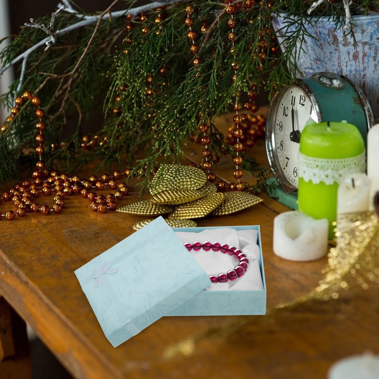 

6pcs Exquisite Jewelry Storage Holder Compact Watch Box Sealing Lid Vintage Gift Packing Case Jewelry