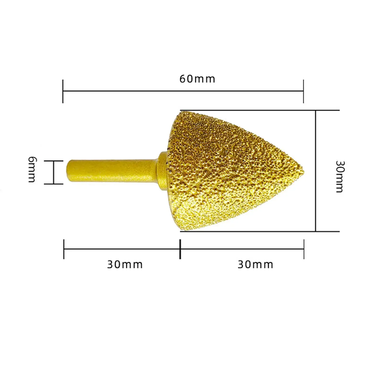 Diamond Grinding Burr Drill Bit 6mm Shank Grinder Accessory Rotary Tool Universal Grinding Bit for Metal Carving Polishing