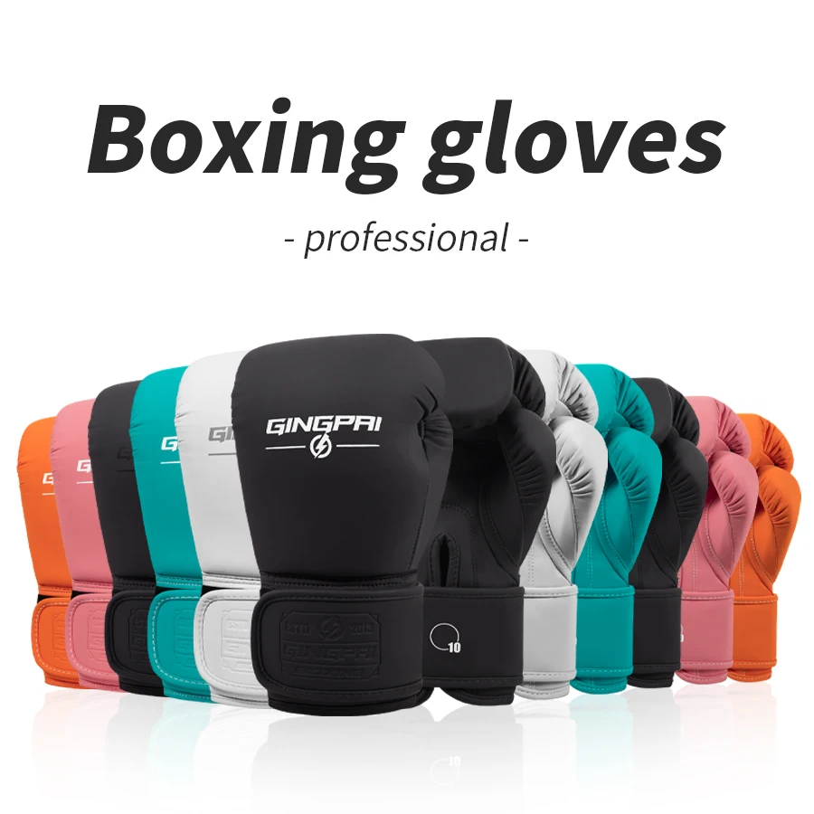 Professional boxing gloves adult men's women's Sanda fighting gloves super fiber leather punching bags practical Muay Thai match