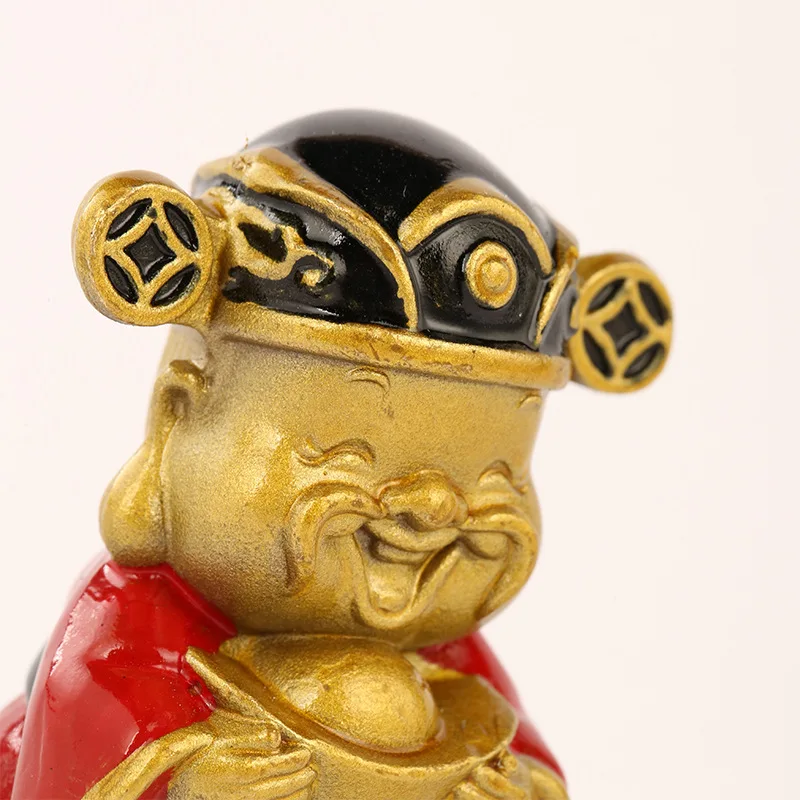 Brass of Handheld Desktop Creative Little God of Wealth Figurine Home Decor Craft Small