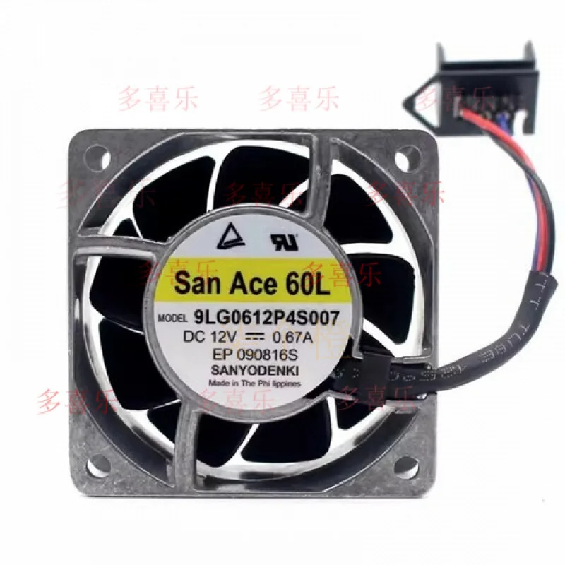 

EE for Sanyo 9LG0612P4S007 6025 DC12V 0.67A 60*60*25MM 4-Pin Cooling Fan