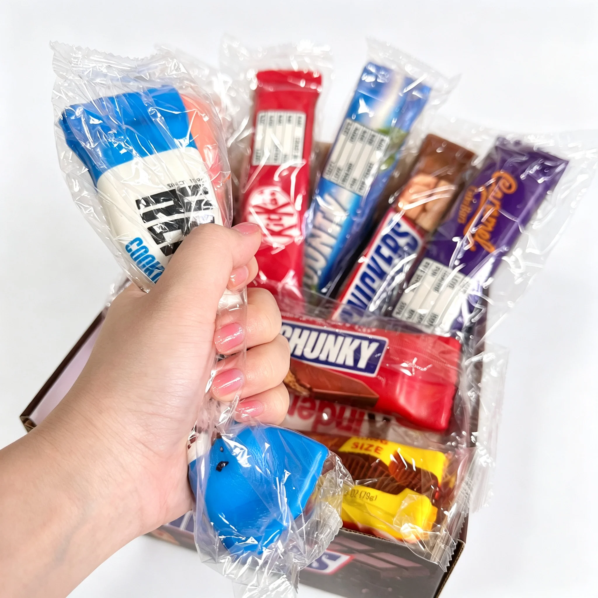 1-12PCS Chocolate Butter Stick Simulation Squishy Toys Slow Rebound Stress Relief Sensory Squeeze Toys for Party Favors