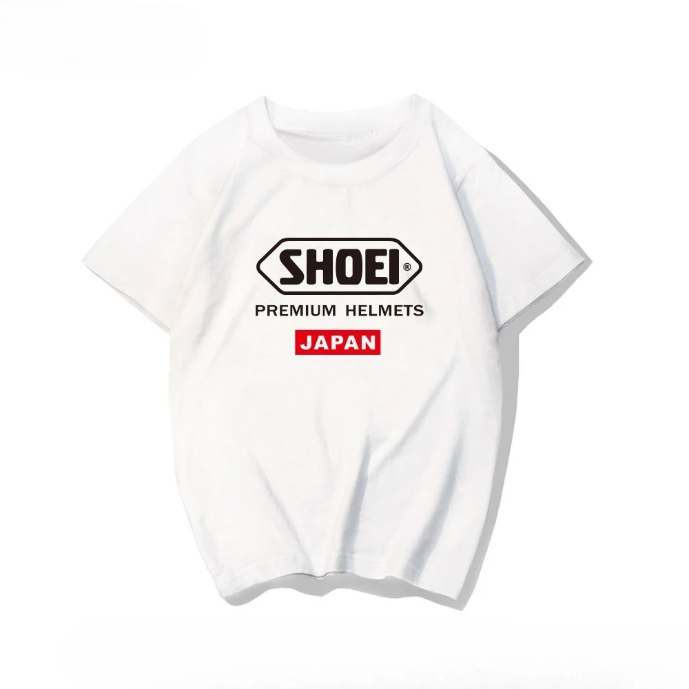 Japanese Motorcycle, Locomotive Racing Car Sports Car Helmet SHOEI Pure Cotton Round Neck Short-sleeved 2026 T-shirt plus Size