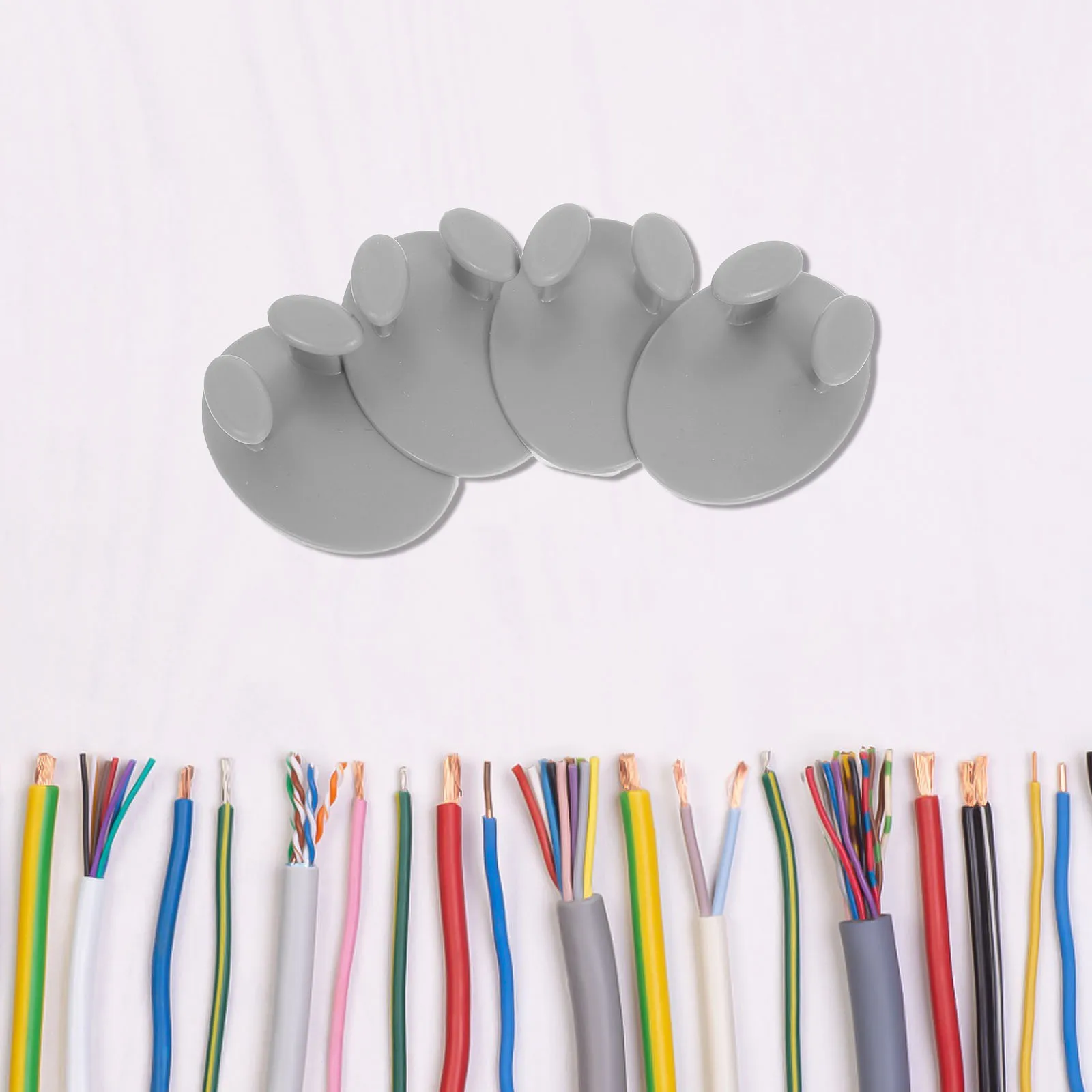 

4 pcs Adhesive Plug Hanger Socket Cable Hook Multifunctional Power Cord Organizer Key Phone Holder Durable No Tools Required