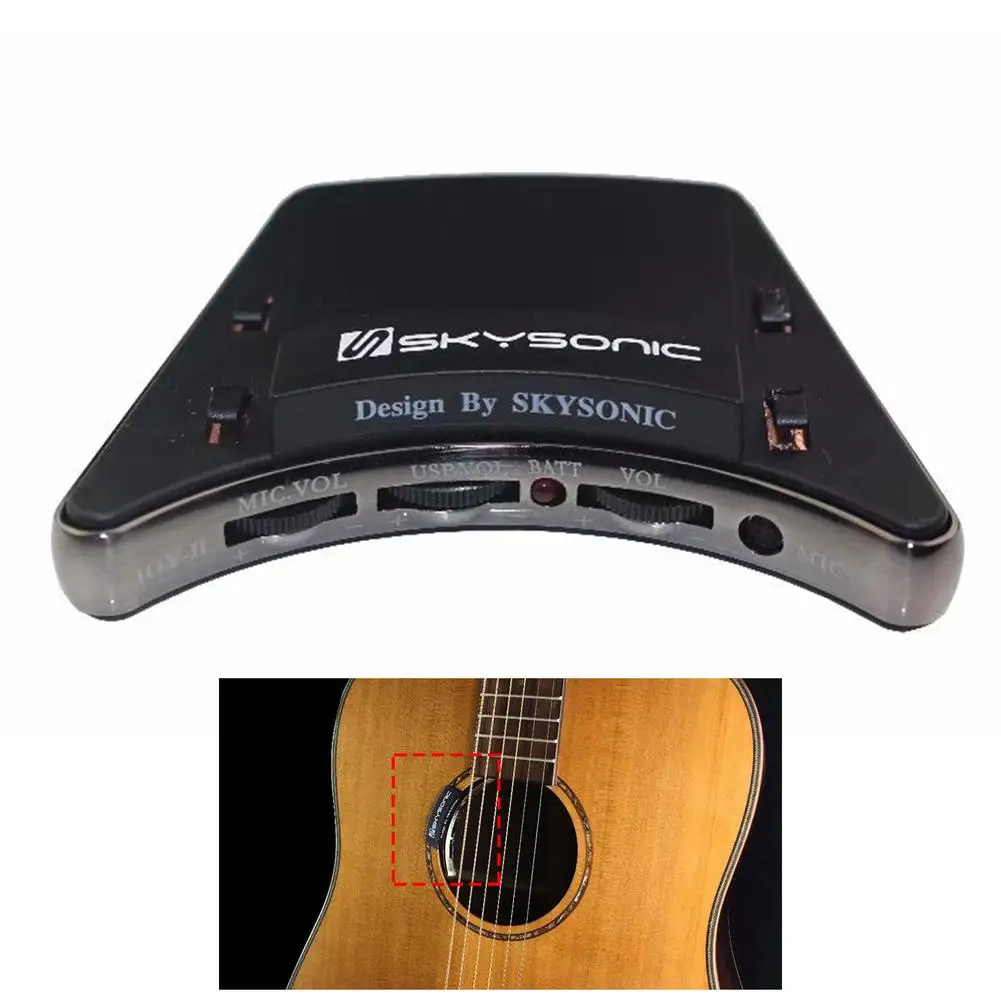 

Skysonic Joy-2 Acoustic Guitar Pickup Piezoelectric Dual Pickup Modes Soundhole Pickup Musical Instrument Accessories