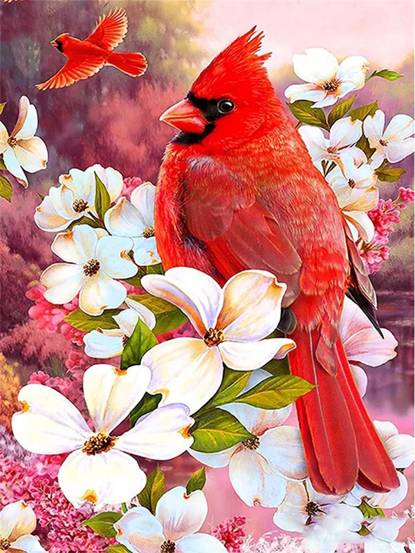 Huacan Diamant Malerei Papagei Tier Strass Kit 5d volle quadratische runde Diamant Stickerei Vogel Mosaik Blume handgemachtes Geschenk