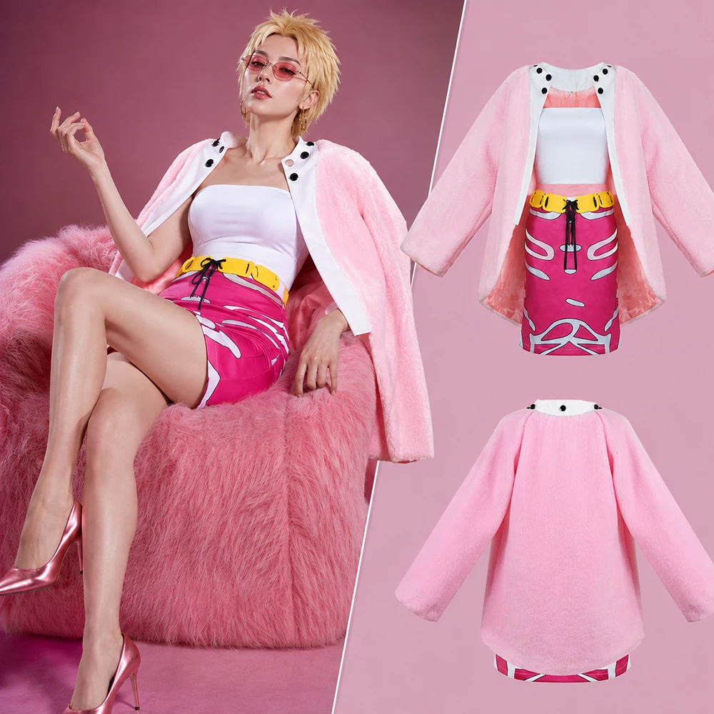 Anime Cosplay Youtube - Fantasia de Cosplay Feminina do Doflamingo,