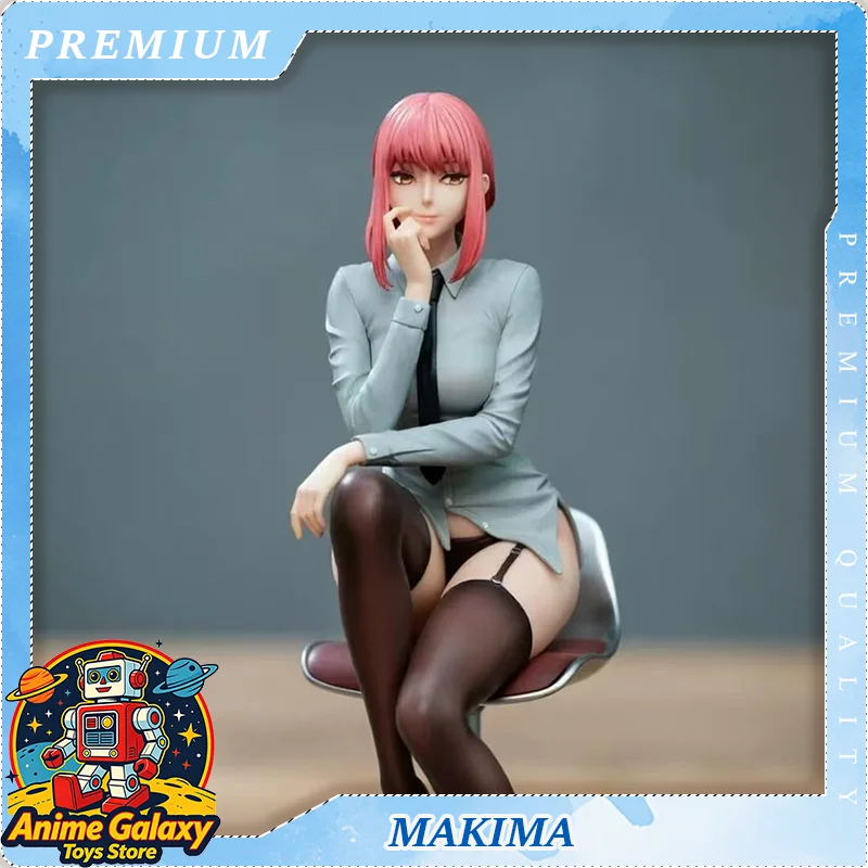 

Chainsaw Man Sitting Pose Makima Anime Character Statue Figure Fine Collectible Model Home Desktop Ornament Decorative Art Prese