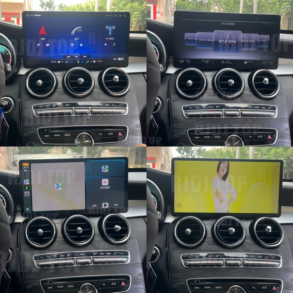 For Mercedes-Benz C Class W205 GLC X253 2015 - 2019 Car Radio Audio Multimedia Video Player GPS Navi Head Unit Wireless CarPlay