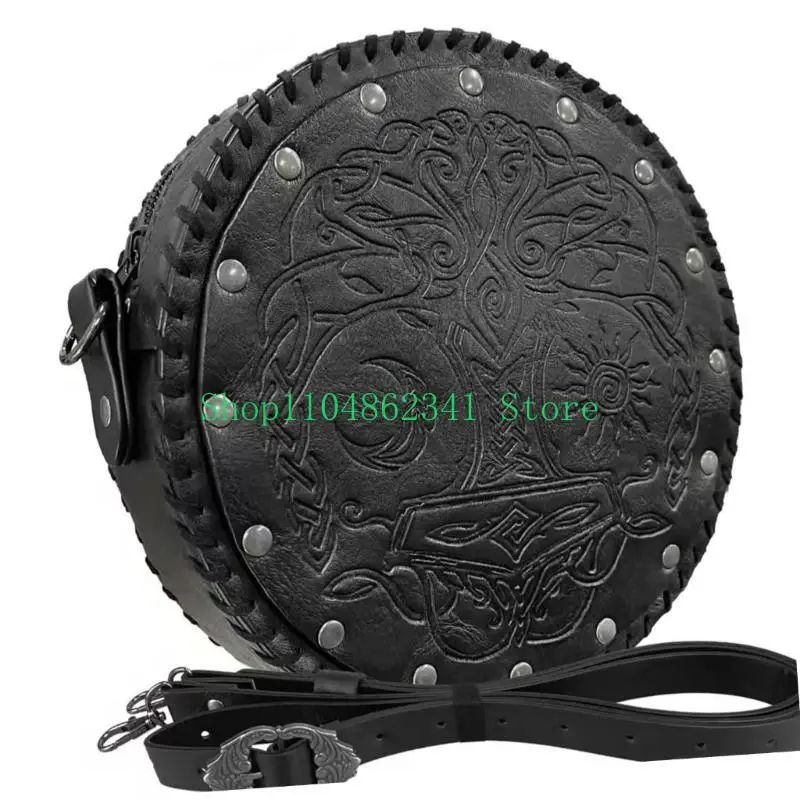 

Medieval Waist Bag With Leather Belt Vintage Embossed Leather Waist Bag Side Pouches With Leather Belt For Women Cosplay