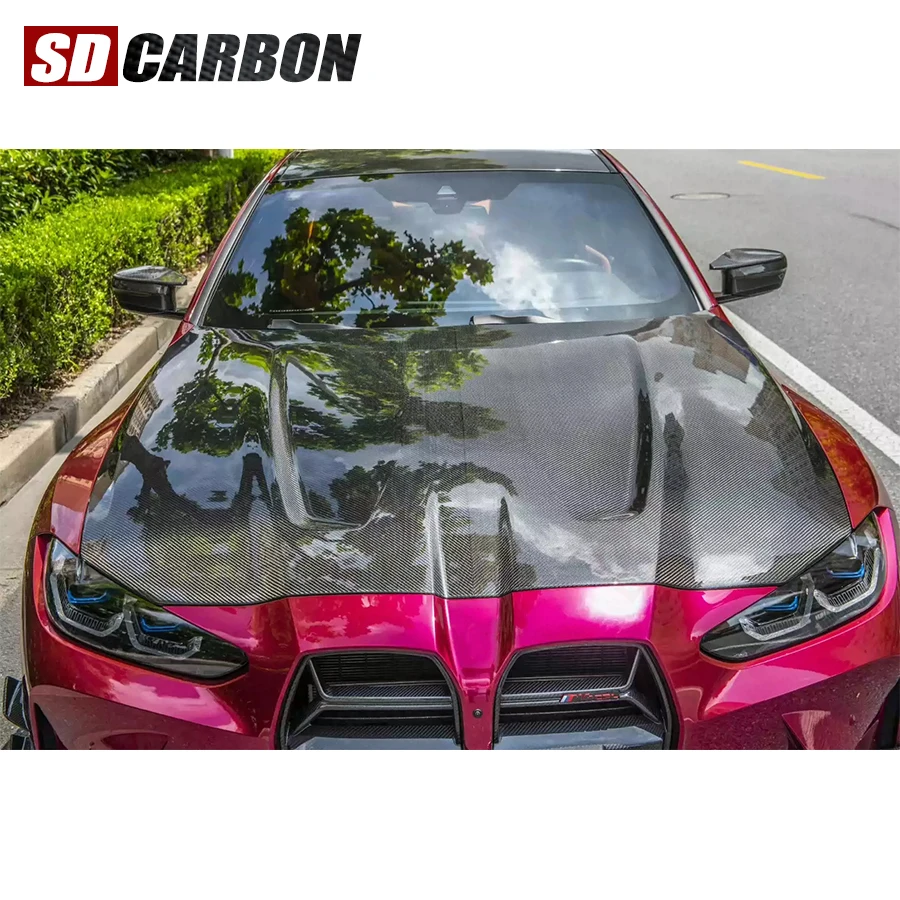 

For BMW M3 G80 M4 G82 G83 Carbon Fiber Hood Engine Cover Hood Car Headliner Hood Cover CSL Style Car body kit
