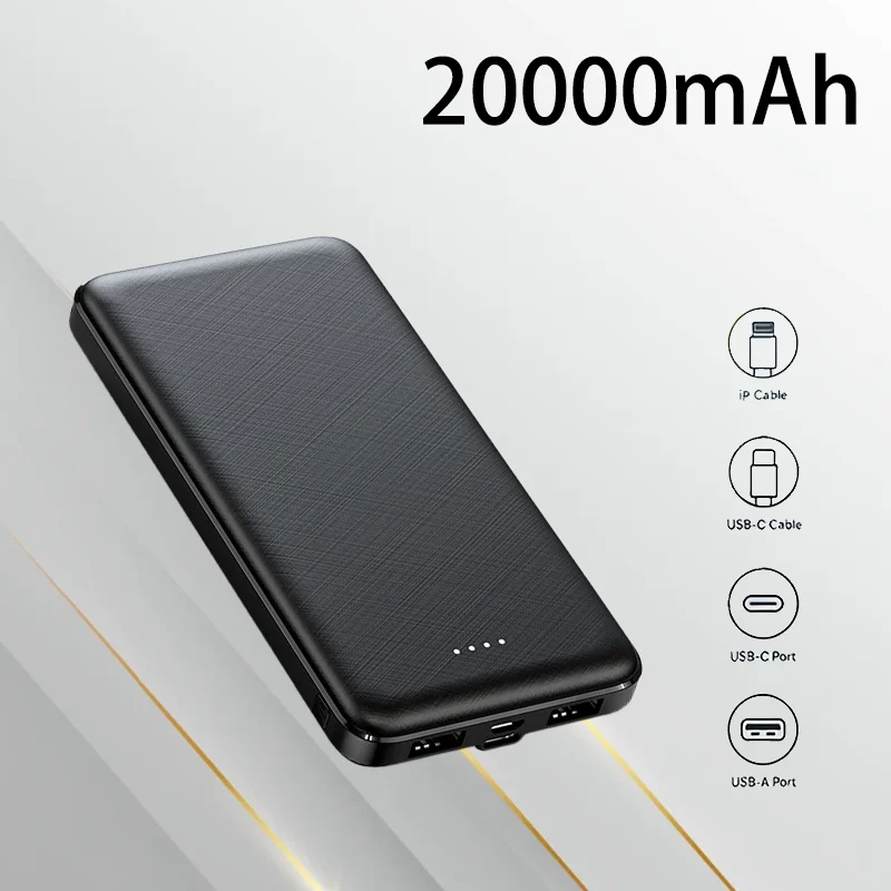 

10000mAh Power Bank Portable External Battery Charger Compact Lightweight for Emergency Daily Travel Phone Charging Use