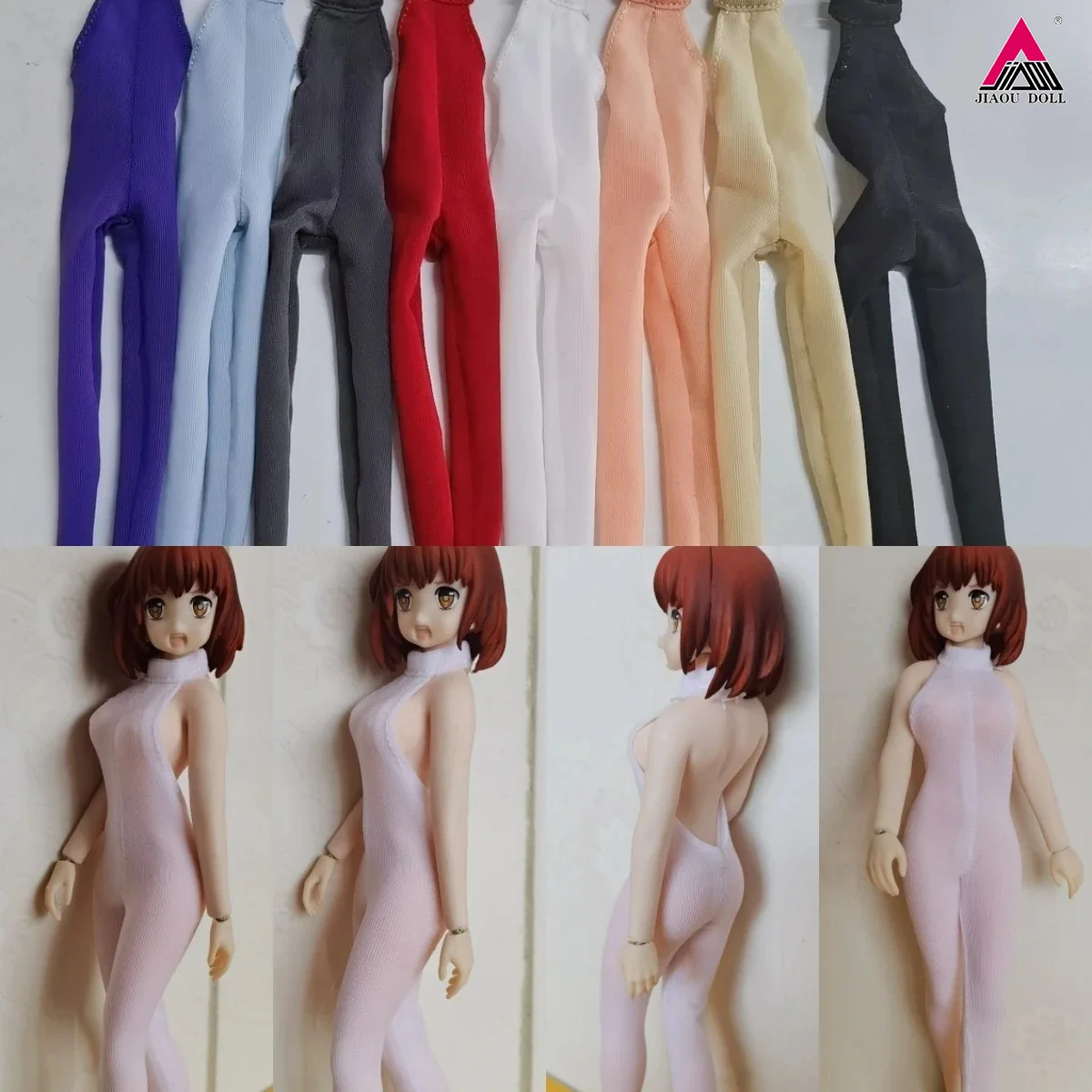 Multicolour Cdtoys Cd033 1/12 Female Versatile Tight Fitting Backless Jumpsuit Clothes Model Fit 6'' Action Figure Body Model