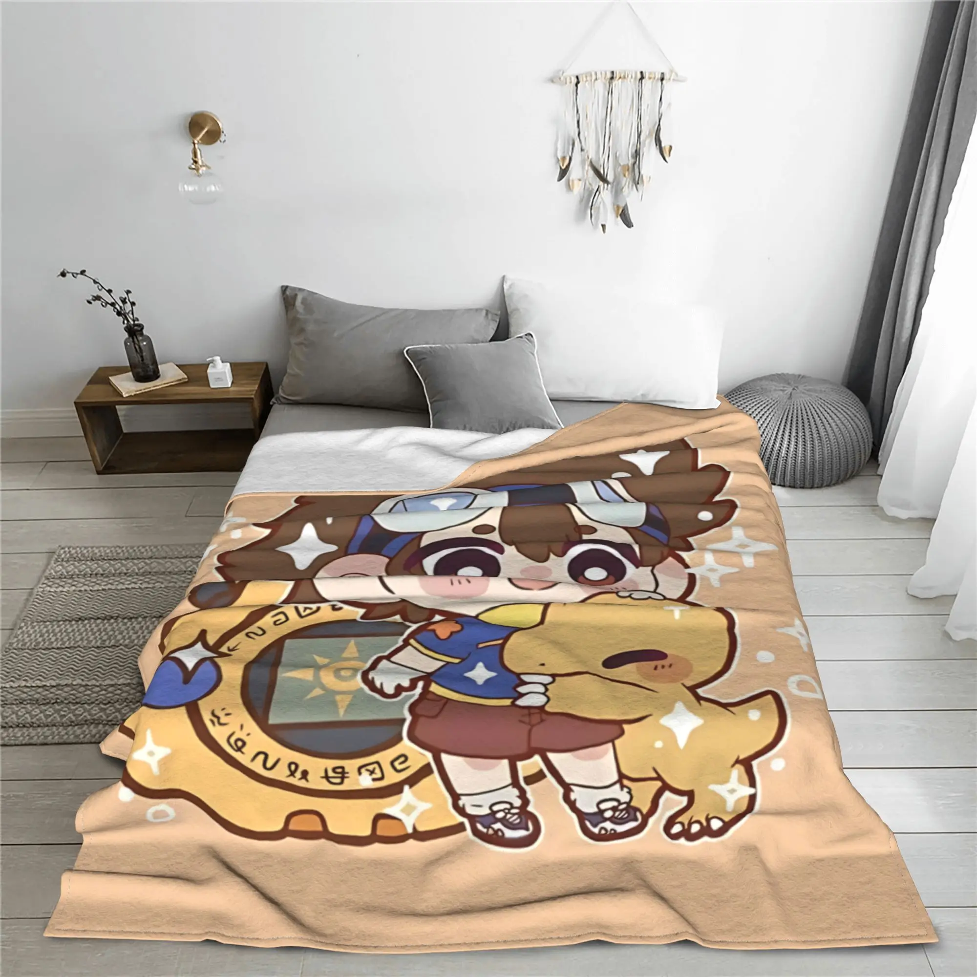 1PC Home Digimon Adventures  Blanket Throw Super Cosy Plush Living Room Sofa