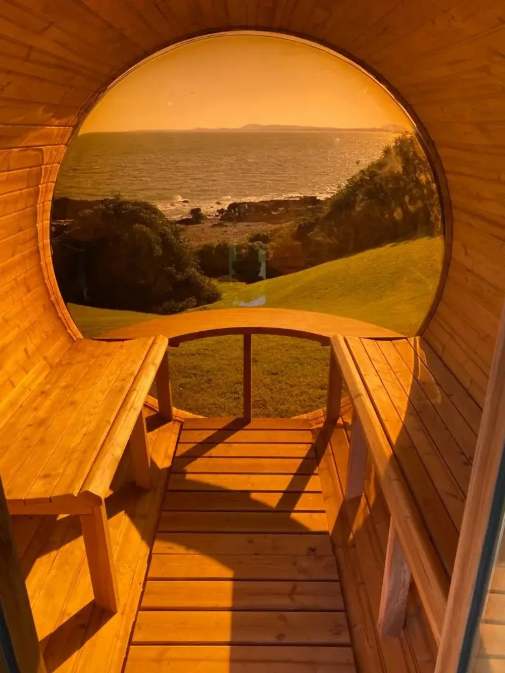 حديقة الساونا البخارية الجافة التقليدية غرفة الحمام الأرز برميل ساونا ساونا في الهواء الطلق