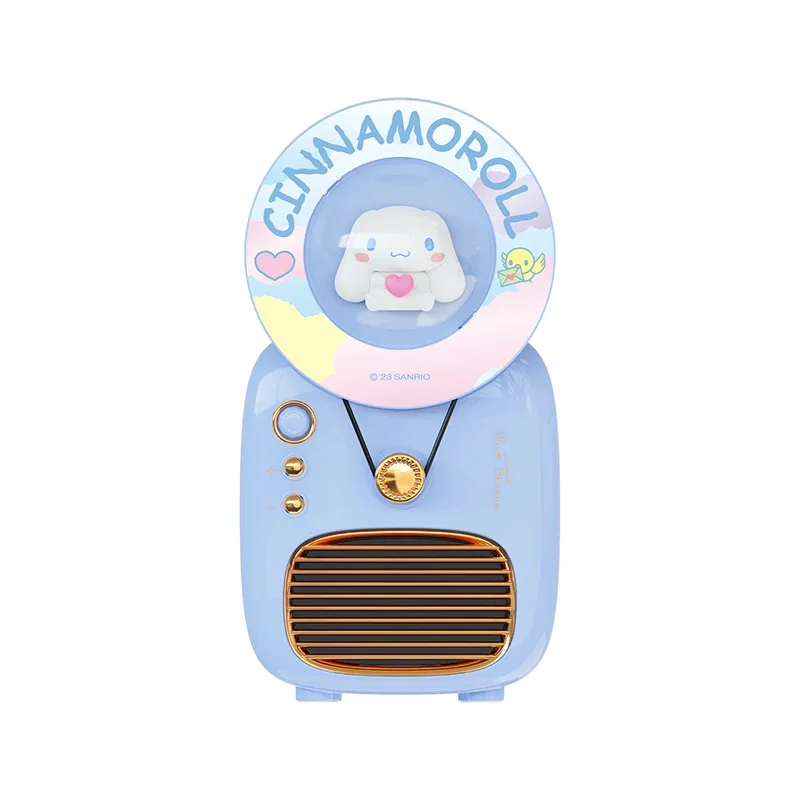 Kawaii Kuromi Cinnamoroll Retro Wireless Bluetooth Speaker Cute Small Desktop Vinyl Record Portable Bluetooth Speaker Girls Gift