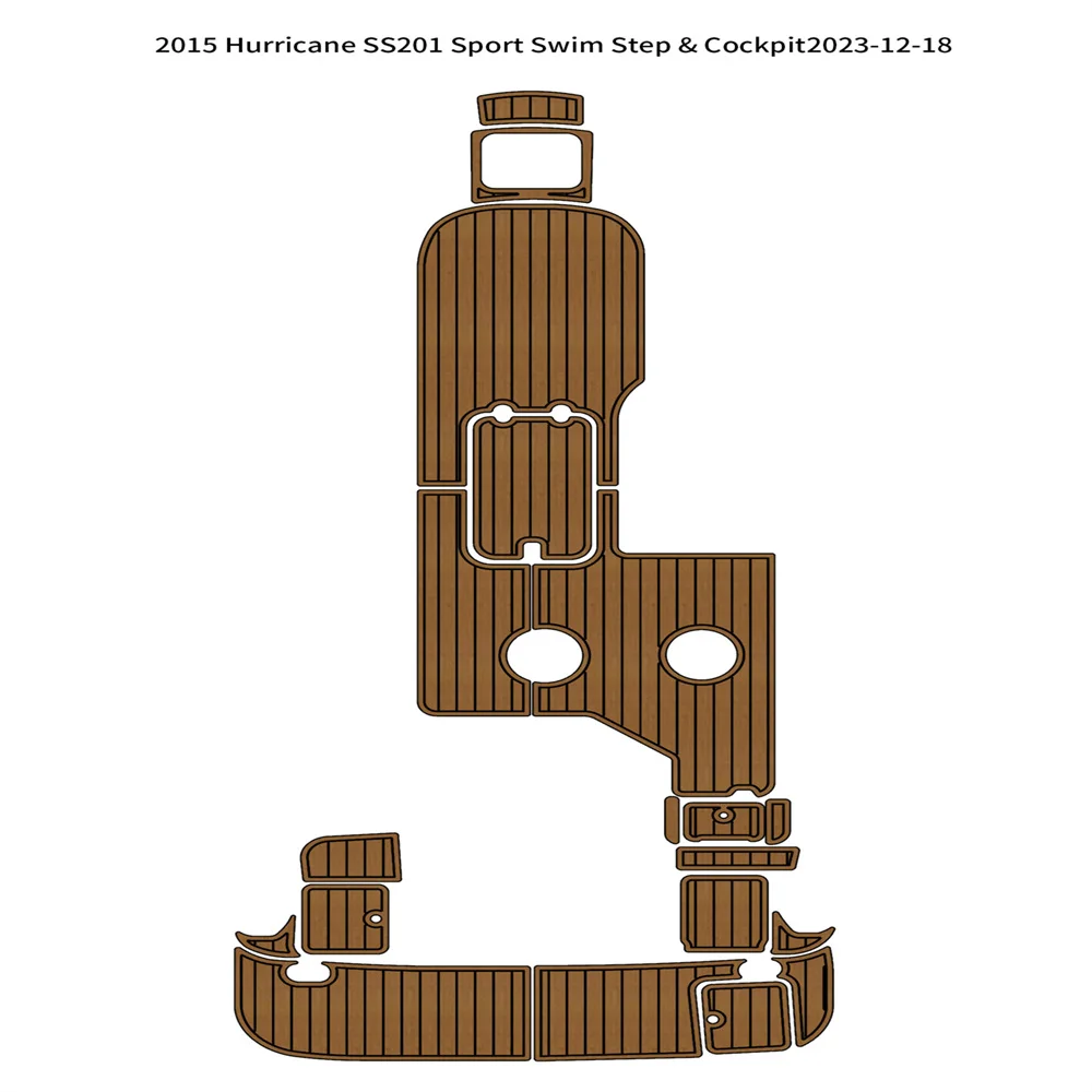 

2015 Hurricane SS201 Sport Swim Platform Cockpit Mat EVA Foam Teak Flooring Pad