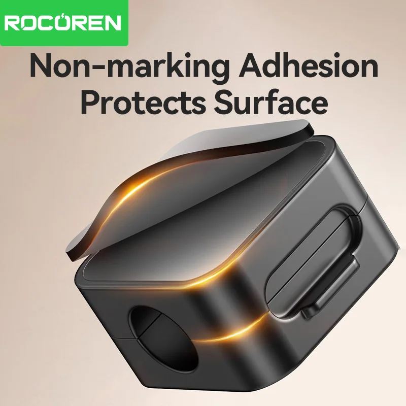 Rocoren magnetic cable clamp cable clamp smooth and adjustable cable clamp mouse cable organizer silicone flexible desktop clamp view 5
