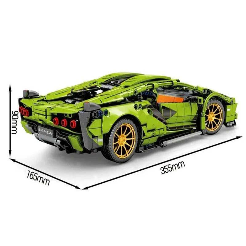 1355 pezzi tecnici Super Speed Sport Car Building Blocks assemblare mattoni veicolo da corsa giocattoli regali per amico adulto