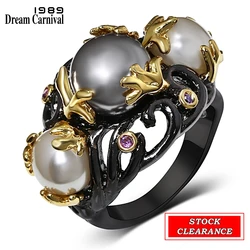 Big Bargaining Gothic Women Rings Stock Clearance Limited Size Small Quantity Black Gold Color Sale DreamCarnival1989