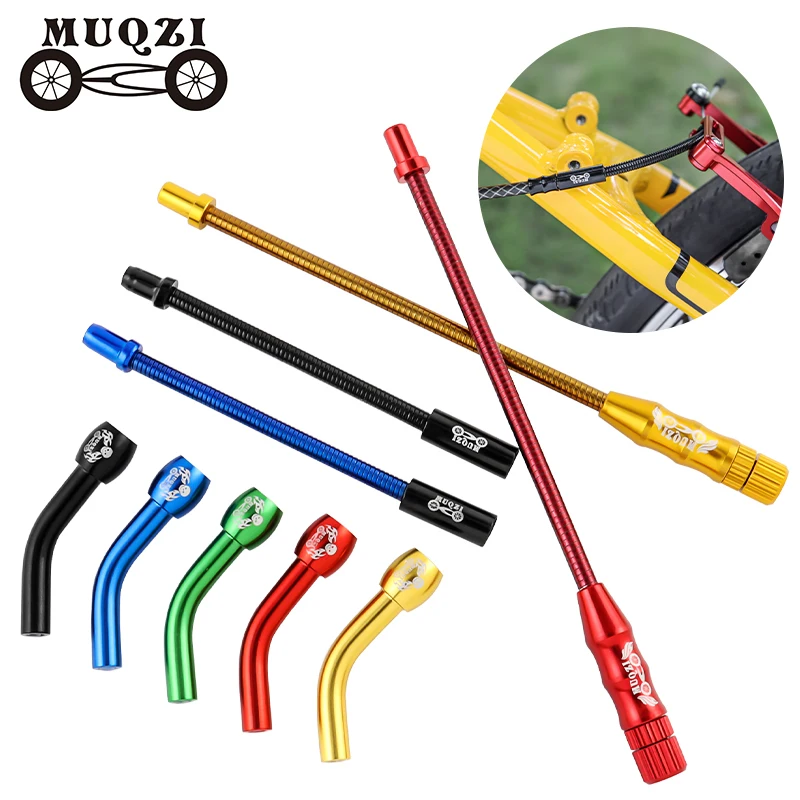 MUQZI V Brake Noodles Cable Guide Pipe Bike Aluminium Alloy V Brake Hose Bend Tube For MTB Road folding Bicycle