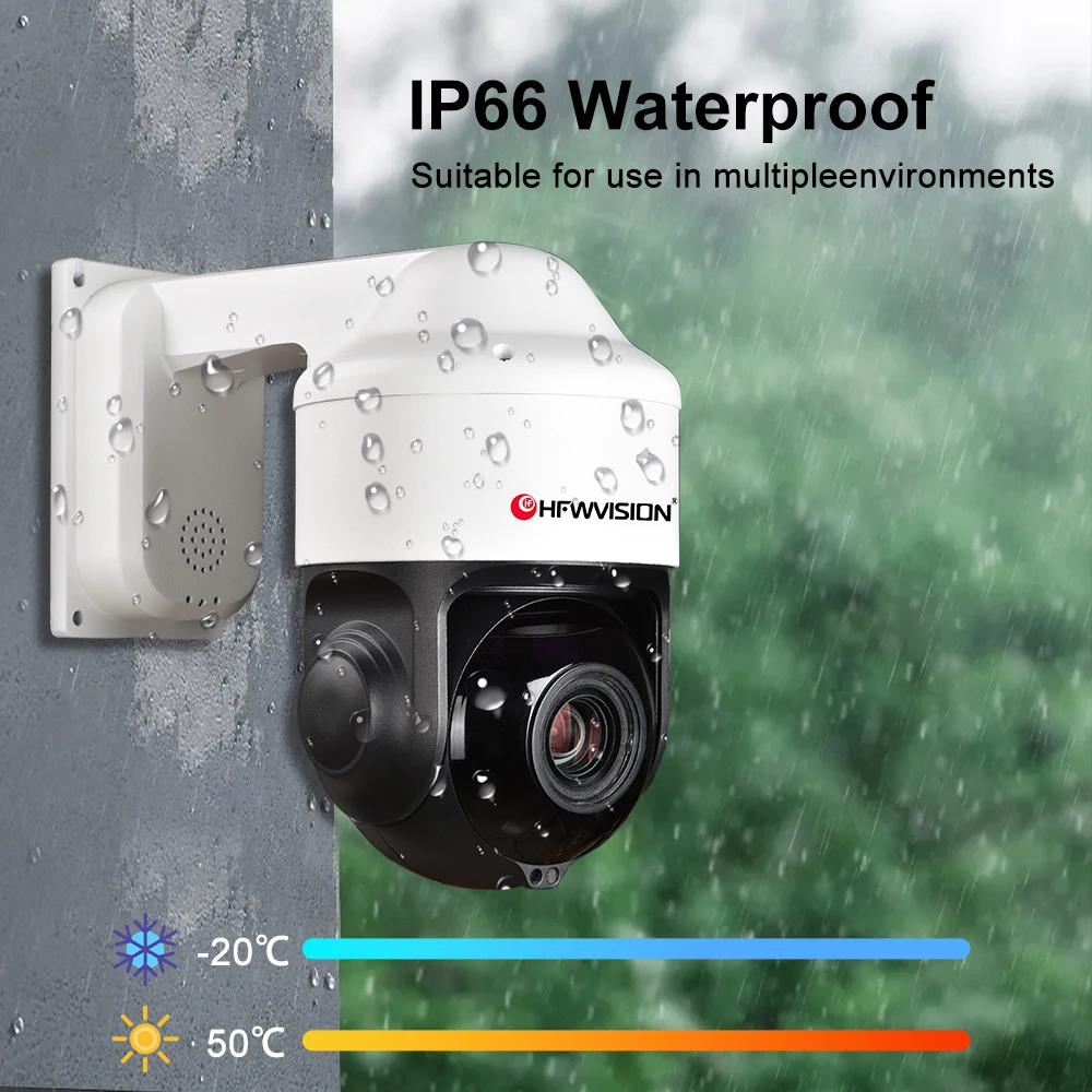 High Quality Ultra 4K 8MP IP66 Waterproof IP POE Camera 5-inch Home Security 20X Optical Zoom 360° AI Detection Smart Camera PTZ