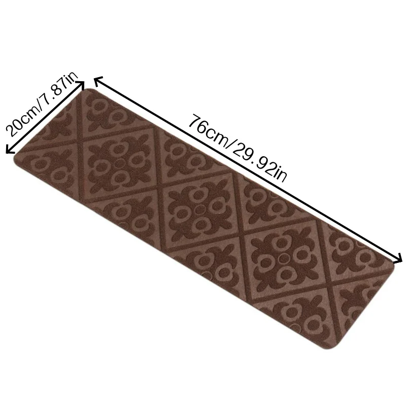 1pc 76x20cm Stair Tread Carpet Mat Self-adhesive Floor Mat Door Mat Step Staircase Non Slip Pad Protection Cover Pads Home Decor
