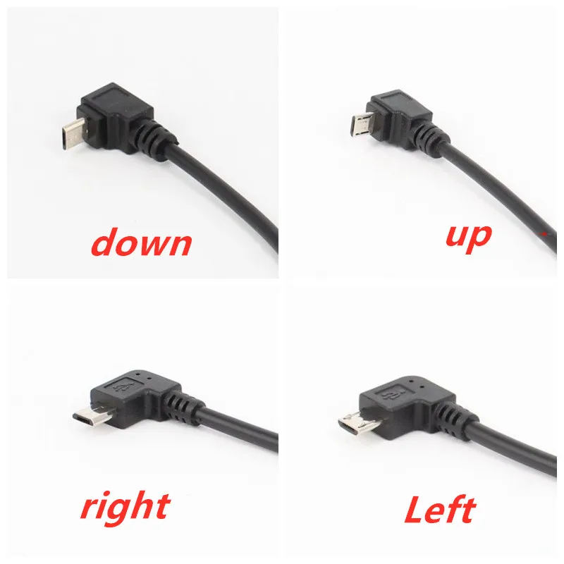 Converter Data Cable 90 Degree 90 Degree Micro USB Male To Mini USB Female Adapter Converter Data Cable Line