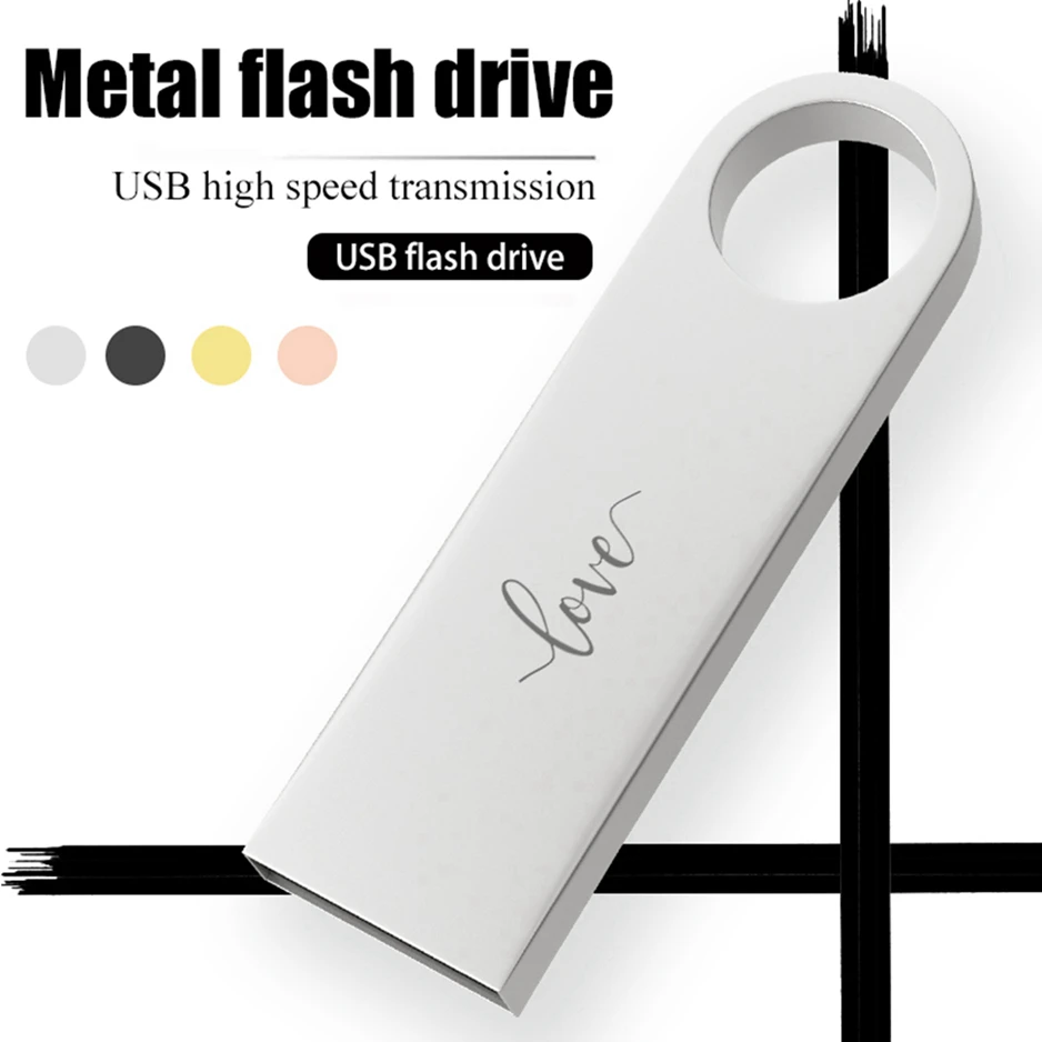 

love pattern USB 2.0 Flash Drive 64GB 32GB Mini Key usb pendrive waterproof usb memoria 16GB USB Stick For Computer