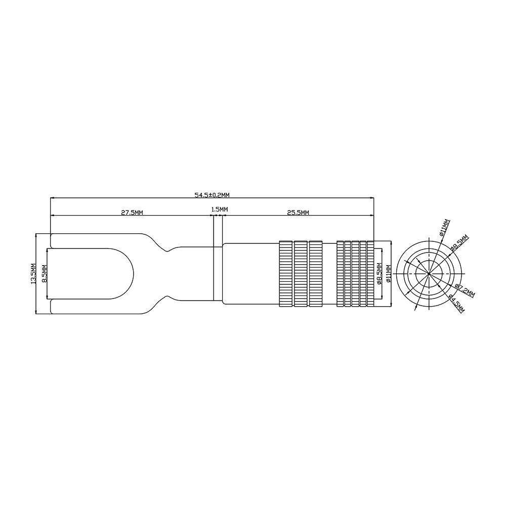 Hi-Fi 4mm Banana Plugs Speaker /Amplifier Cable Connectors 8 Pcs/Lot Spade Fork Y Type Banana Plug Speaker Wire Audio Terminal