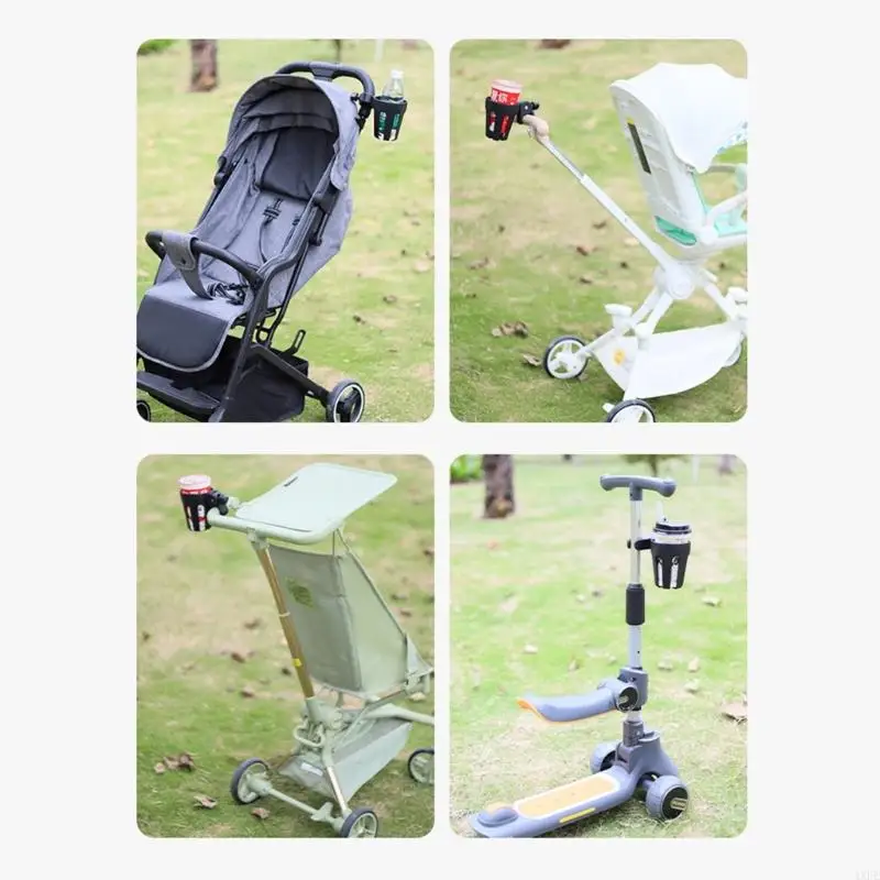 حامل مشروبات مقاوم للانسكاب، تصميم قابل للدوران 360 درجة لأجهزة التنقل باللون الأسود #4