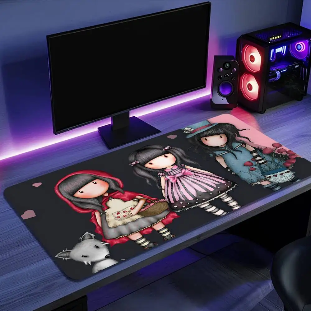 Cartoons S-Santoro G-Gorjuss Mouse Pad Gaming Laptops Keyboard Mat Deskmat Pc Accessories Desk Protector Mousepad Gamer Mats
