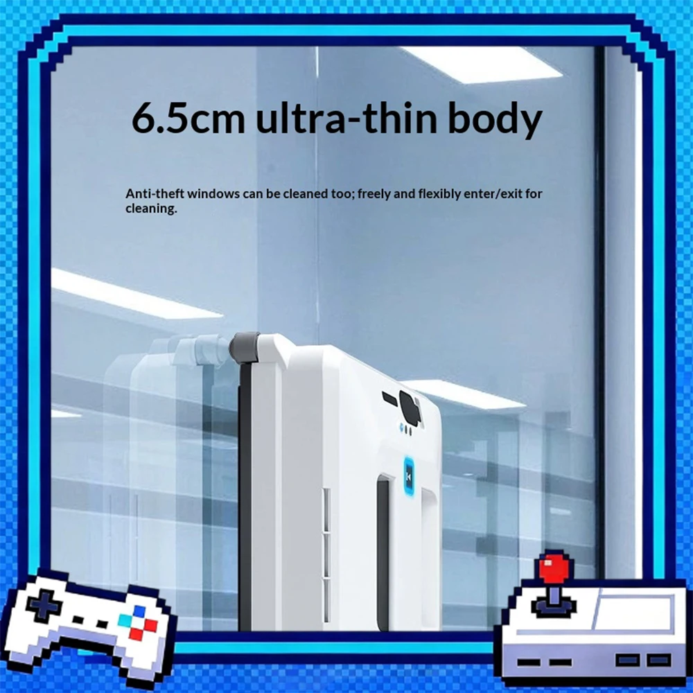 T48 Robotic Window Cleaner 300μL Pump Pressurized Water Spraying Window-Washing Robots The cleaning coverage rate is 99.5%
