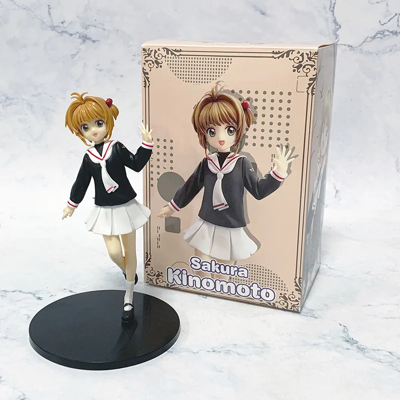 16CM Anime Card Captor Sakura Kinomoto Sakura Figure Pop Up Parade Aciton Figure Daidouji Tomoyo Model Toy Gift Doll PVC