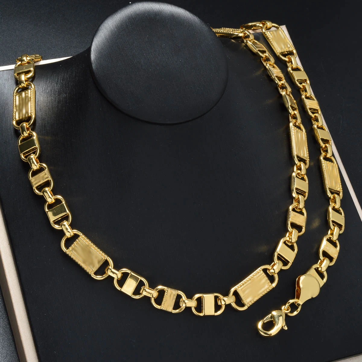 Diana Baby Classic Jewelry Sets Cuban Necklace Men Bracelet Women Gold Color Chains Links Male Female Party Gift for Friends