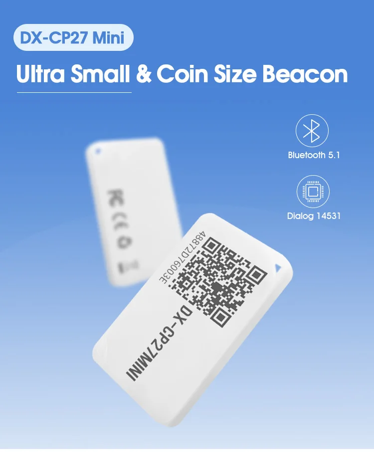 DX-IOT Wireless Eddystone kleinste Mini-Größe iBeacon DA14531 BLE 5.1 Tags Tracker Standort Bluetooth Beacon mit IP67 wasserdicht – Detail 3