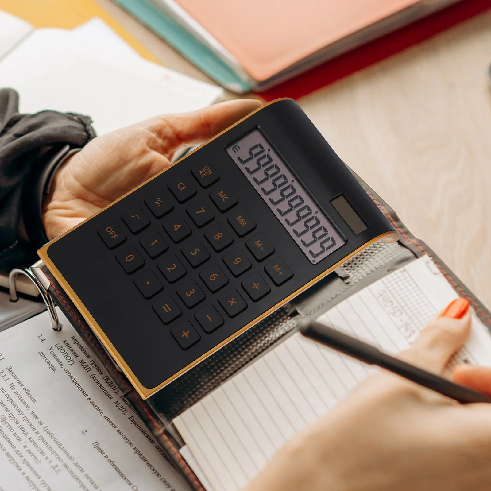 آلة حاسبة تعمل بالطاقة الشمسية مكونة من 10 أرقام، عرض واضح، استجابة سريعة، تصميم خفيف الوزن للاستخدام في المكتب والمدرسة والمنزل، أداة العد الأساسية #5