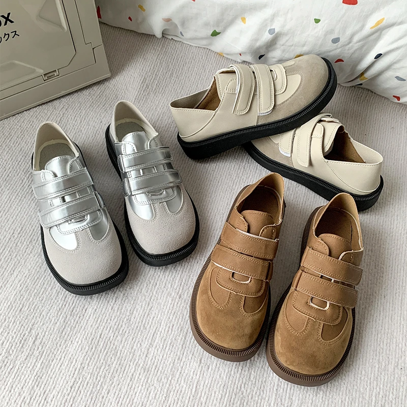 

Новинка 2024, винтажная модная повседневная и удобная повседневная обувь на низком каблуке на плоской подошве в стиле ретро для женщин Женская Обувь