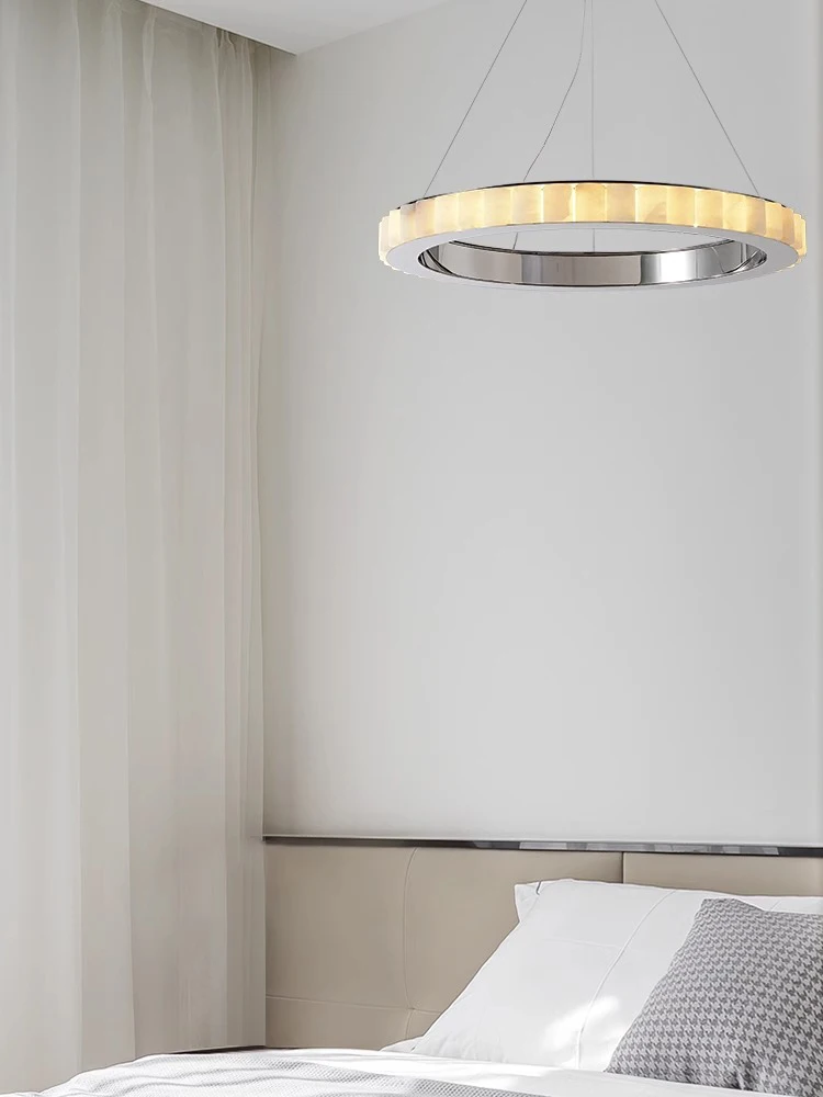 Dimmable LED Chrome Gold Black Marble Series Hanging Lamps Lustre.Hanging Lamps 2026 Pendant Light For Dinning Room Bedroom