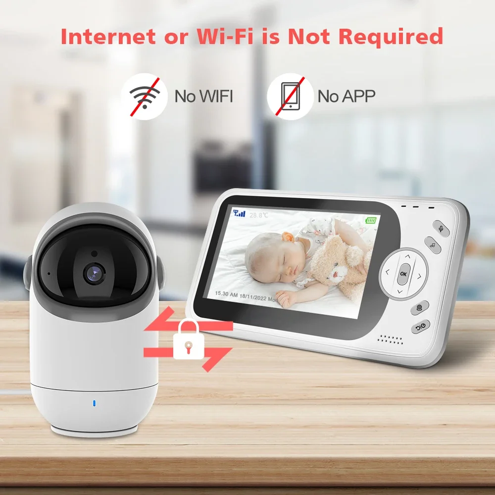 

4.3 Inch With PTZ Camera 2.4G Wireless Two Way Audio Night Vision Security Camera Babysitter VB801 Baby Monitor