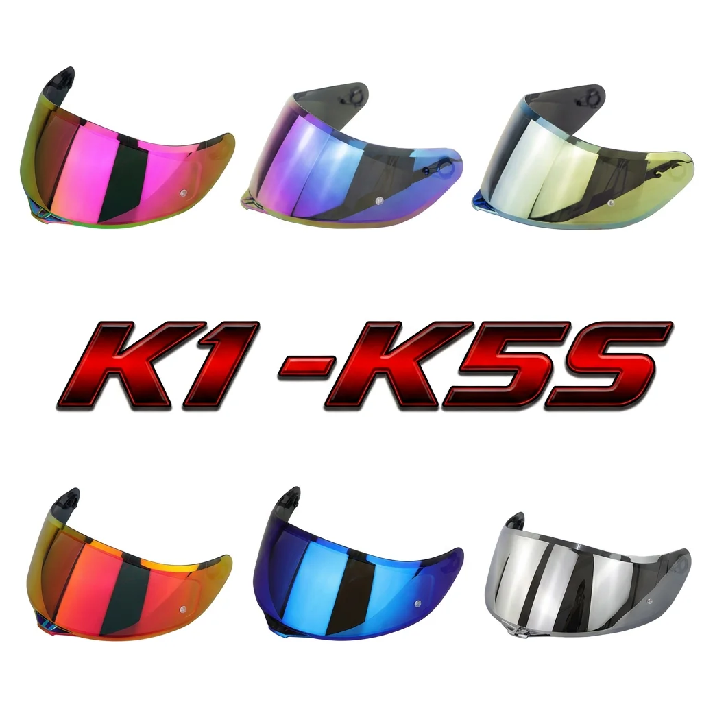 Motorcycle Helmet Visor Lens Anti-UV Windshield Replacement Fit AGV K1/K1S/K3SV/K5S, SHOEI HJC LS2 Arai MT Scorpion Full Face