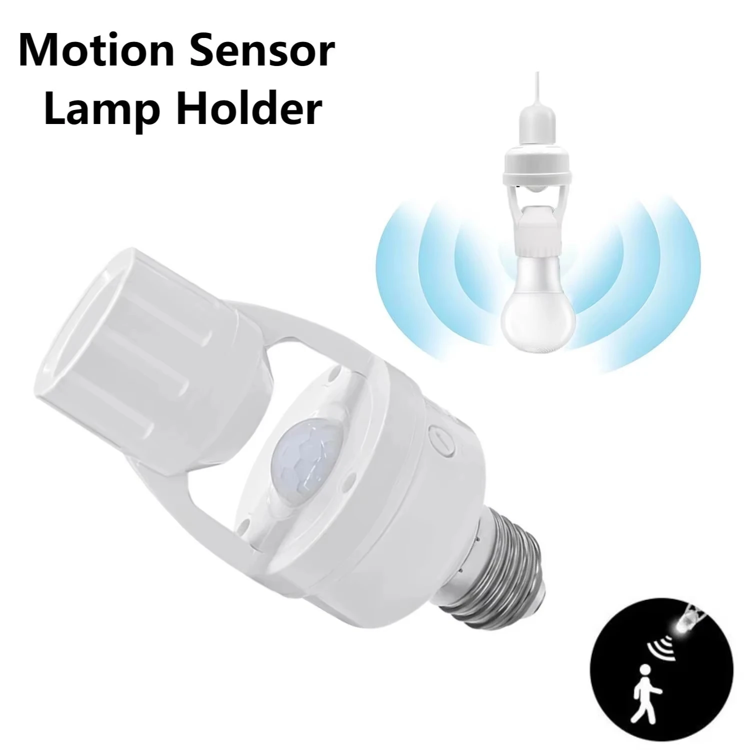 AC100-240V Infrared Body Sensor Lamp Head E27 Screw Port Sensor Lamp Head Infrared Sensor Switch