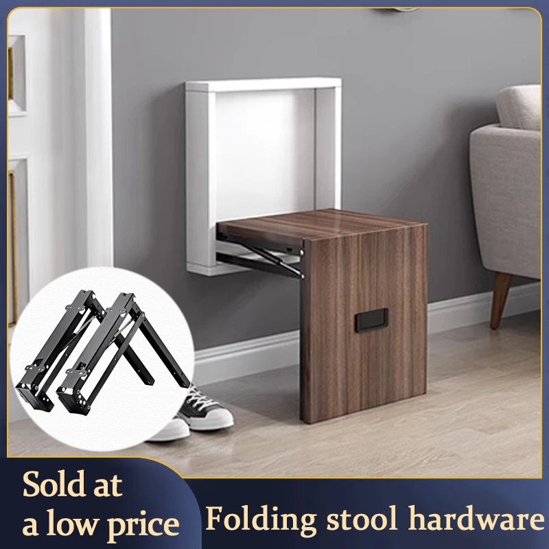 

Invisible Shoe Replacement Stool Hardware Two-Way Cushioning Rebound Wearing Shoe Stool Porch Chair Door Hidden Folding Stool
