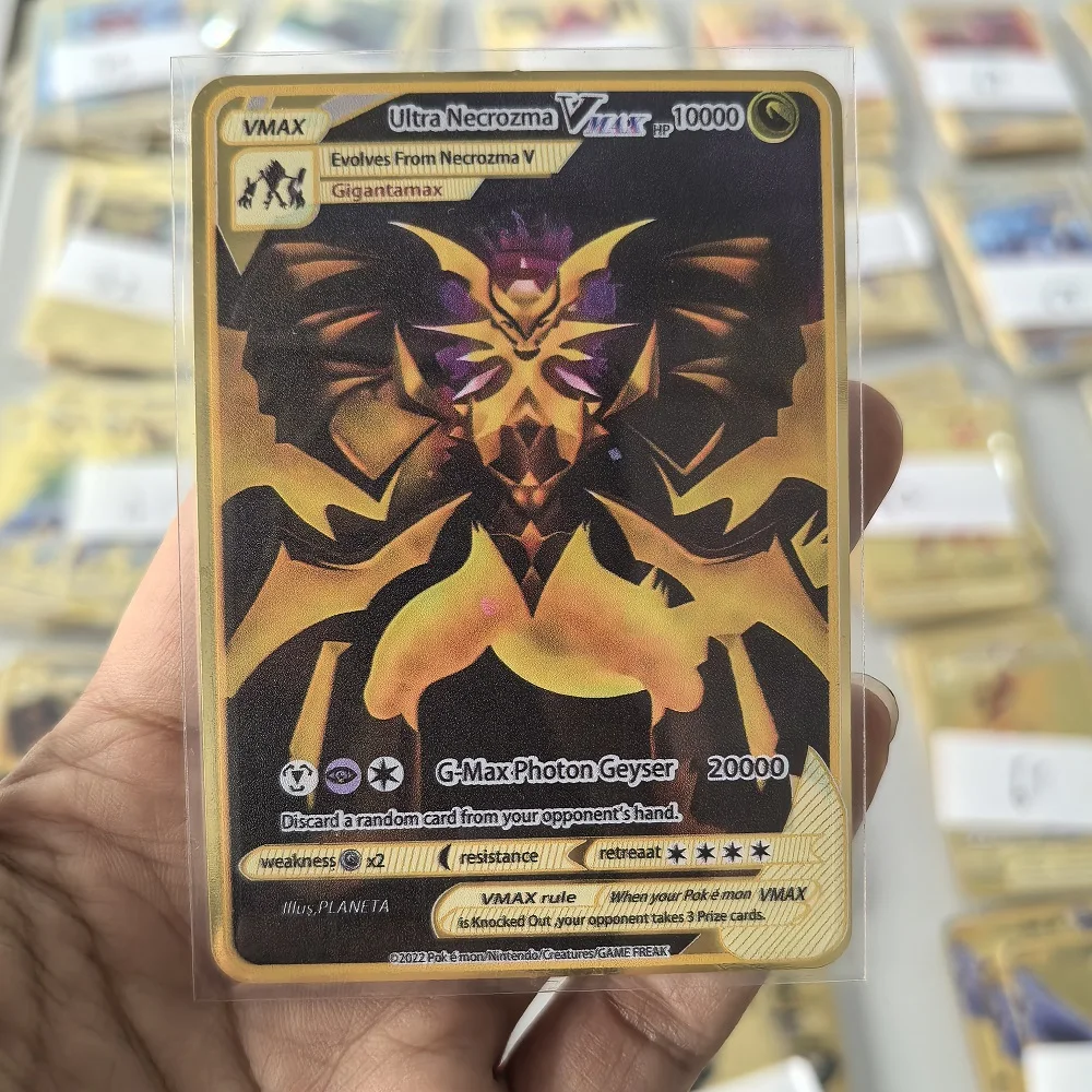 10000HP Charizard Vmax Pokemon-Karten Metall Englische Karte Arceus GX Vstar V Goldene Limitierte Kinder-Geschenkkarten Spiel Kampf Sammelkarten