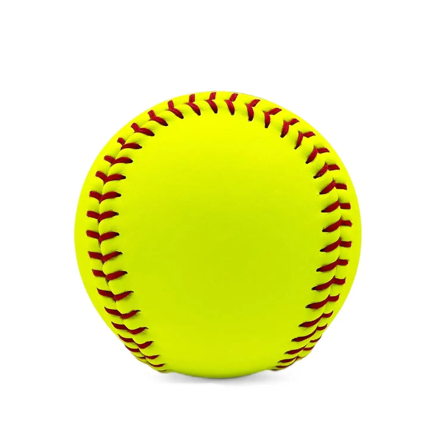 10pcs Premium Yellow Leather PVC Softball Balls 12