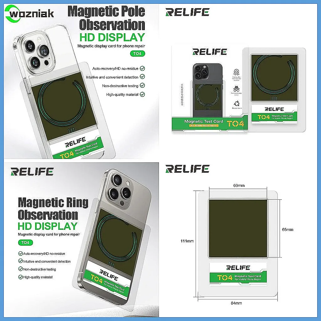 Magnetic Card for iPhone MagSafe, Non-Destructive Magnetic Field Detector with Unlimited Charging Area & Visible Detection
