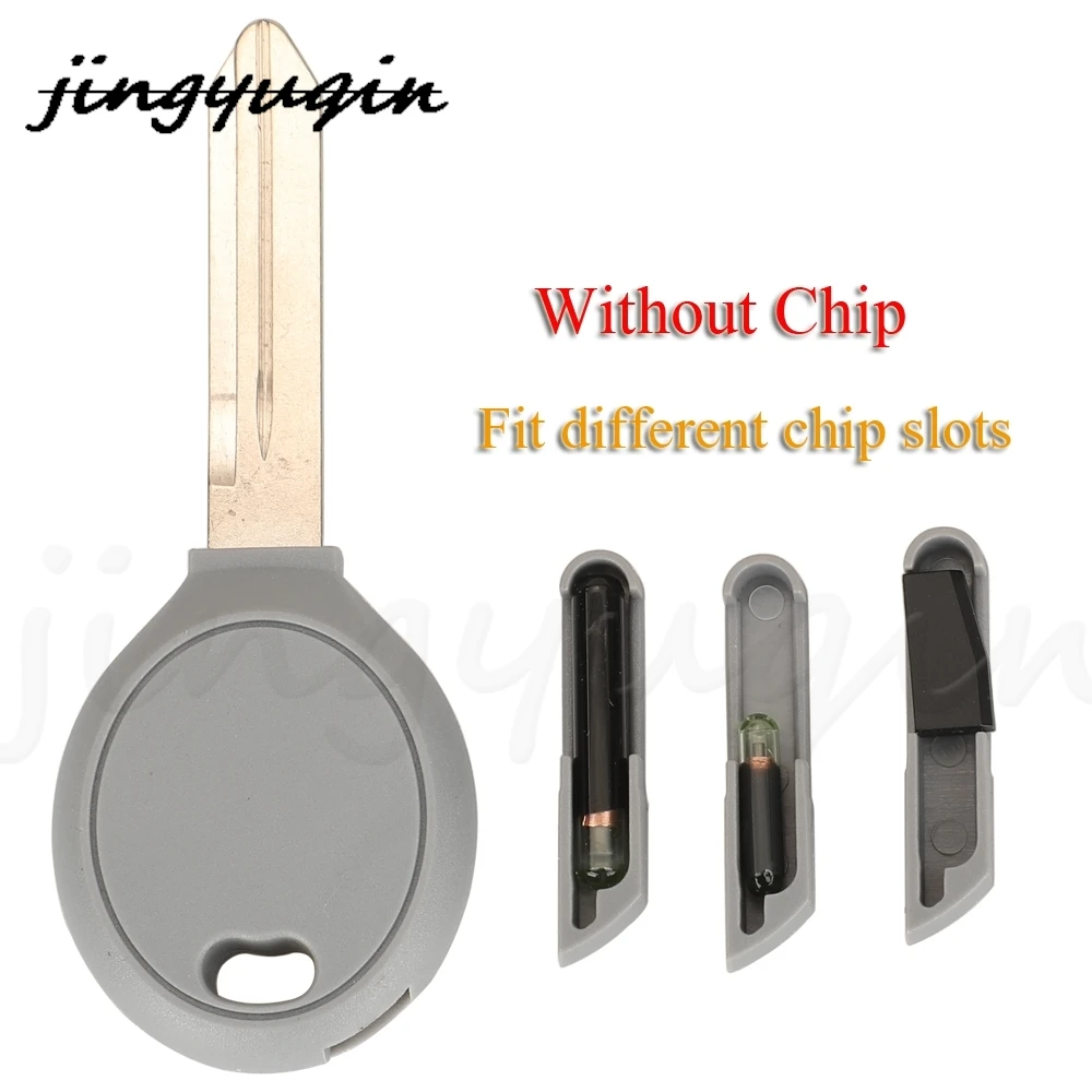 

jingyuqin 10pcs Transponder Car Key Shell For Dodge Sebring Magnum Durango Jeep Chrysler 300 Pacifica Town Country CY24 Blade