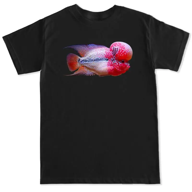 Camiseta preta Flowerhorn Fish