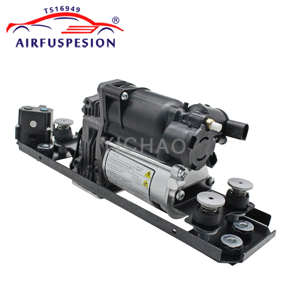 Air Suspension Compressor Assembly with Bracket & Solenoid Valve Block For BMW 5 Series E61 2006-2010 37106793778 37206792855